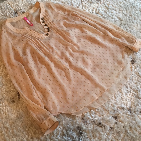 Plenty by Tracy Reese Cream Top with Gold Accents - Picture 3 of 3